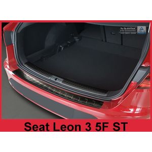 Achterbumperbeschermer | Seat | Leon ST 13-17 5d sta. / Leon ST 17- 5d sta. | RVS zwart