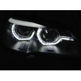 Koplampen | BMW | X5 07-10 5d suv. E70 / X5 10-13 5d suv. E70 LCI | OEM XENON | 3D LED Angel Eyes | REAL DRL | LED Projector | met AFS