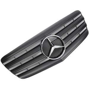 Grill | Mercedes-Benz E-Klasse W211 Sedan / S211 Estate 2006-2009 | AMG - Look | stuk mat abs | | zwartchroom