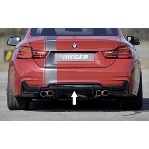 Rieger diffuser | BMW 4-Serie F32 / F33 / F36 (alleen 435i / 440i) 2013- | ABS | duplex uitlaat dubbel | Zwart glanzend