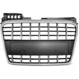 Grill | Audi | A4 04-07 4d sed. / A4 Avant 04-08 5d sta. / A4 Cabriolet 05-08 2d cab. | S8-Look | ABS Kunststof chroom zwart Glanzend