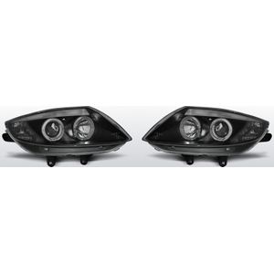 Koplampen Angel Eyes | BMW Z4 E85 Roadster / E86 Coupé 2002-2008 | met verstelmotor | zwart