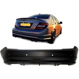 Achterbumper | Mercedes C-Klasse W204 2007-2011 | ABS kunststof | Uitlaat links en rechts | Met PDC