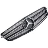 Grill | Mercedes-Benz | C-klasse 07-14 4d sed. W204 / C-klasse Coupé 11-15 2d cou. / C-klasse Estate 07-14 5d sta. | AMG-Look | zwart chroom glanzend