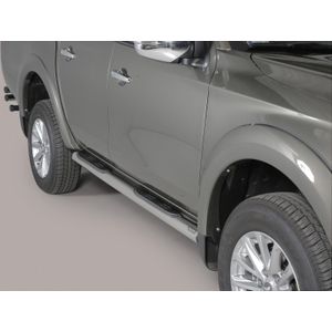 Side Bars | Mitsubishi | L200 15- 4d pic. | D.C. | rvs zilver Grand Pedana RVS