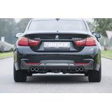 Rieger diffuser | BMW 4-Serie F32 / F33 / F36 2013- | ABS | duplex uitlaat dubbel | Carbon-look