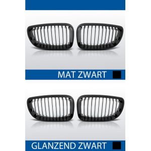 Grillen set | BMW 1-Serie E81 / E82 / E87 / E88 2007-2013 | mat zwart