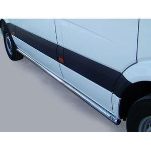 Side Bars | Volkswagen | Crafter Kombi 11-16 4d bus. | zwart Side Protection RVS