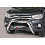 Pushbar | Toyota | Hilux 16-20 2d pic. / Hilux Dubbele Cabine 16-20 4d pic. | rvs zilver Super Bar RVS CE-keur