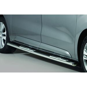 Side Bars | Peugeot | Expert 16- 4d bes. / Traveller 16- 4d bes. | MWB | rvs zilver Design Side Protection RVS