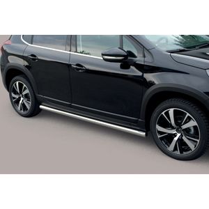 Side Bars | Peugeot | 2008 16- 5d suv. | RVS rvs zilver Side Protection