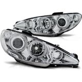 Koplampen Angel Eyes | Peugeot 206 2002-2009 | chroom