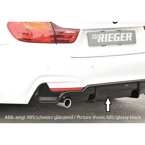 Rieger diffuser | BMW 4-Serie F32 / F33 / F36 2013- | ABS | enkele uitlaat links | incl. gaasinzet