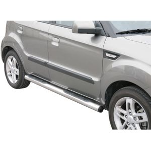 Side Bars | Kia | Soul 09-12 5d hat. / Soul 12-13 5d hat. | RVS rvs zilver Grand Pedana