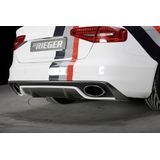 Audi S-Line achterbumper (zonder diffuser) | A4 (B8/B81): 01.12- (vanaf Facelift) - Avant | stuk ongespoten abs | Rieger Tuning