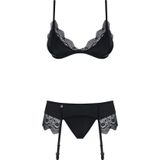 Obsessive Jarretel Lingerie Set van Kant L/XL