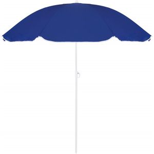 Parasol | Strand Parasol | Parasols | Opvouwbaar | Kantelbaar | 180 cm | Blauw/Wit