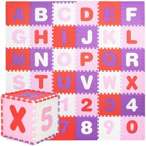 Springos Speelmat - Speelmat Foam - Puzzelmat - 36 Stukken - Letters & Cijfers - 175 X 175 cm