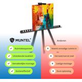 Muntel® Schildersezel - Inklapbaar & Verstelbaar - Inclusief Draagtas - Tot 168 cm