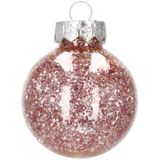 Kerstballen | 30 Stuks | 6 cm | Transparant/Roze/Wit