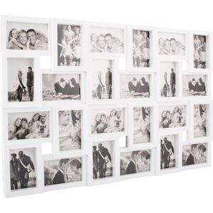 Fotolijst - 24 Foto's - Collage - Staand/Liggend - 86 x 57 cm - Wit