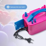 Ballonnenpomp - Elektrisch - Dubbele Vulfunctie - Met Hulpstukken - Roze / Blauw