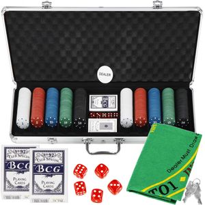 Pokerset - 500 Chips - Inclusief Koffer - Poker