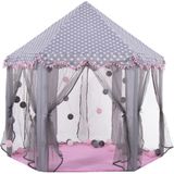 Springos Tent - Pop-up Tent - Speelgoed - Speeltent - Kasteel - Grijs/Roze