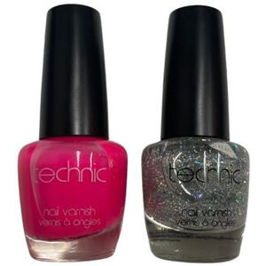 Technic Nagellak 2x12 ml - Roze & Glitter