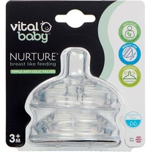 Vital Baby Nurture Medium Flow Flaskesutter - 2 STUKS