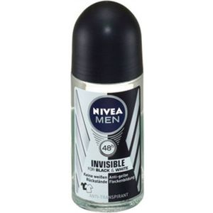 Nivea Invisible Black & White Power Voor Mannen Roll-On 50 ml