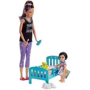 Barbie Babysitter Bedtijd Speelset