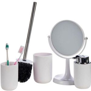 Badkamer Accessoire Set Wit (4 Onderdelen)