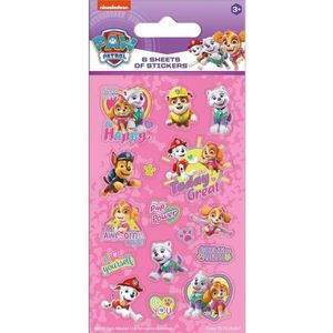 Paw Patrol Pink Party Stickers 6 Ark