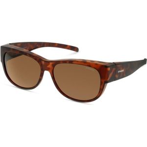 Polaroid - PLD 9004/S - Rechthoekige Zonnebril - Bruin - Kunststof - Gepolariseerde Glazen