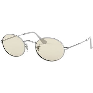 Ray-Ban Oval Solid Evolve RB3547 - Rond Zilver