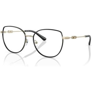 Michael Kors - LEONOR - Bril - Goud met Zwart - Hoekig Montuur