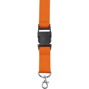 125 st. met jouw logo | Keycord met klemgesp | oranje