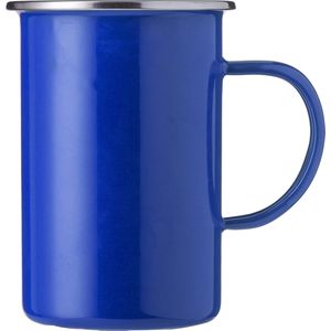 15 st. met jouw logo | Enamel Mok Ayden [450 ml] | blauw