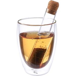 50 st. met jouw logo | Glazen Thee Infuser Dustin | neutraal