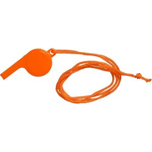 480 st. met jouw logo | Promo Fluitje met halskoord | oranje