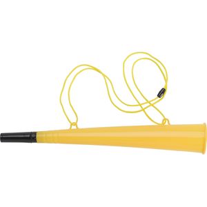 120 st. met jouw logo | Supporter toeter | geel