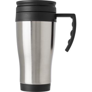 24 st. met jouw logo | Thermosbeker [420 ml] | zilver