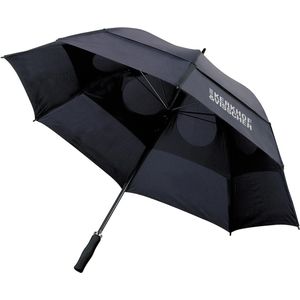 12 st. met jouw logo | Stormparaplu Rick | zwart