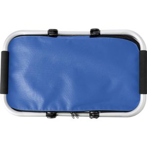 6 st. met jouw logo | Opvouwbare boodschappentas/mand | kobaltblauw