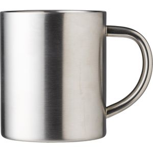 25 st. met jouw logo | RVS Mok Braylen [250 ml] | zilver
