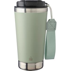 10 st. met jouw logo | Gerecycled RVS Drinkbeker Kayla [500 ml] | pastel groen