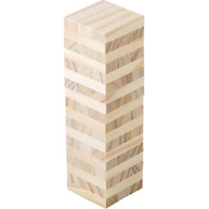 24 st. met jouw logo | Houten blokkenspel | bruin