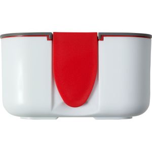 27 st. met jouw logo | Broodtrommel met telefoonhouder | rood