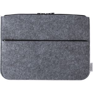 50 st. met jouw logo | Laptophoes Vilt rPET Emilia | grijs
